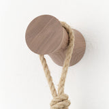 MQuan Home Objects Wood Round Wall Mount in Walnut Walnut