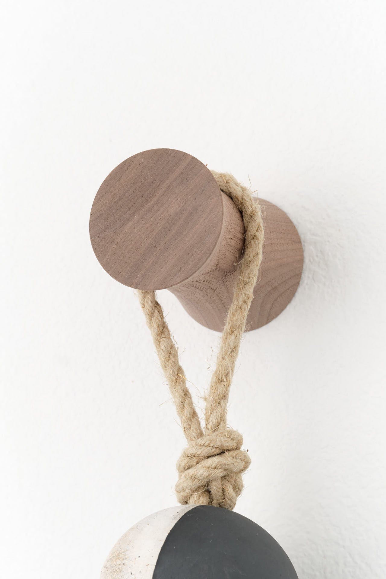 MQuan Home Objects Wood Round Wall Mount in Walnut Walnut