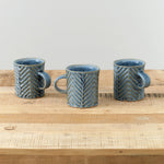 Mt. Washington Pottery Chevron Mug in Blue