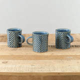 Mt. Washington Pottery Chevron Mug in Blue