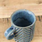 Blue Chevron Mug by Mt. Washington Pottery