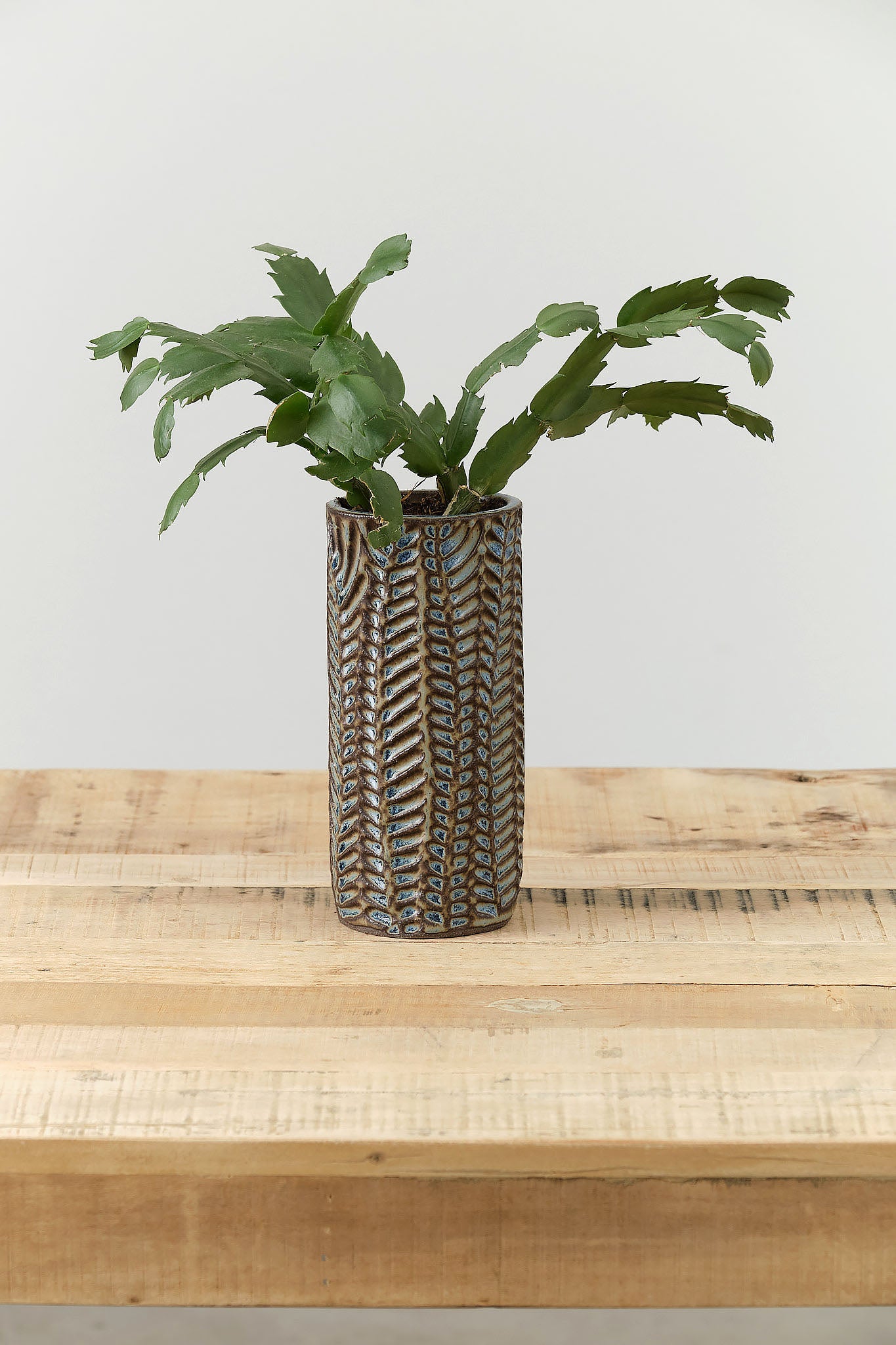 Mt. Washington Pottery Fern Vase in Dark Blue 