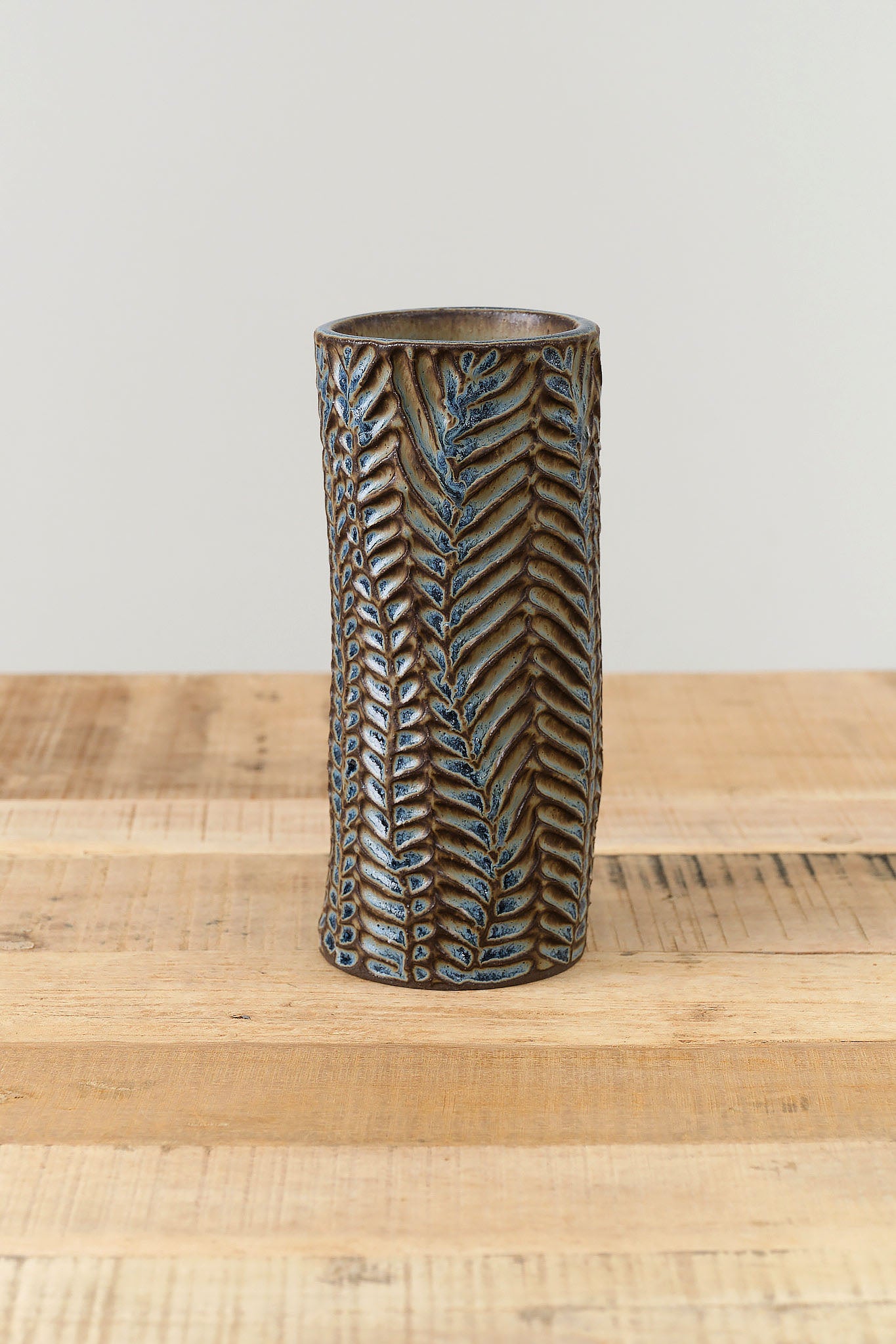 Fern Vase by Mt. Washington Pottery in Dark Blue