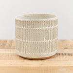 Mt. Washington Pottery Home Planters Large Planter with Drainage Speckled White / 8" Dia X 8" H
