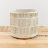 Mt. Washington Pottery Home Planters Large Planter with Drainage Speckled White / 8" Dia X 8" H