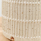 Mt. Washington Pottery Home Planters Large Planter with Drainage Speckled White / 8" Dia X 8" H