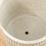 Mt. Washington Pottery Home Planters Large Planter with Drainage Speckled White / 8" Dia X 8" H
