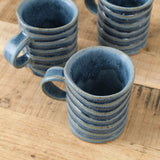 Handmade Ring Mug Ceramic in Blue Glaze by Mt. Washington Pottery