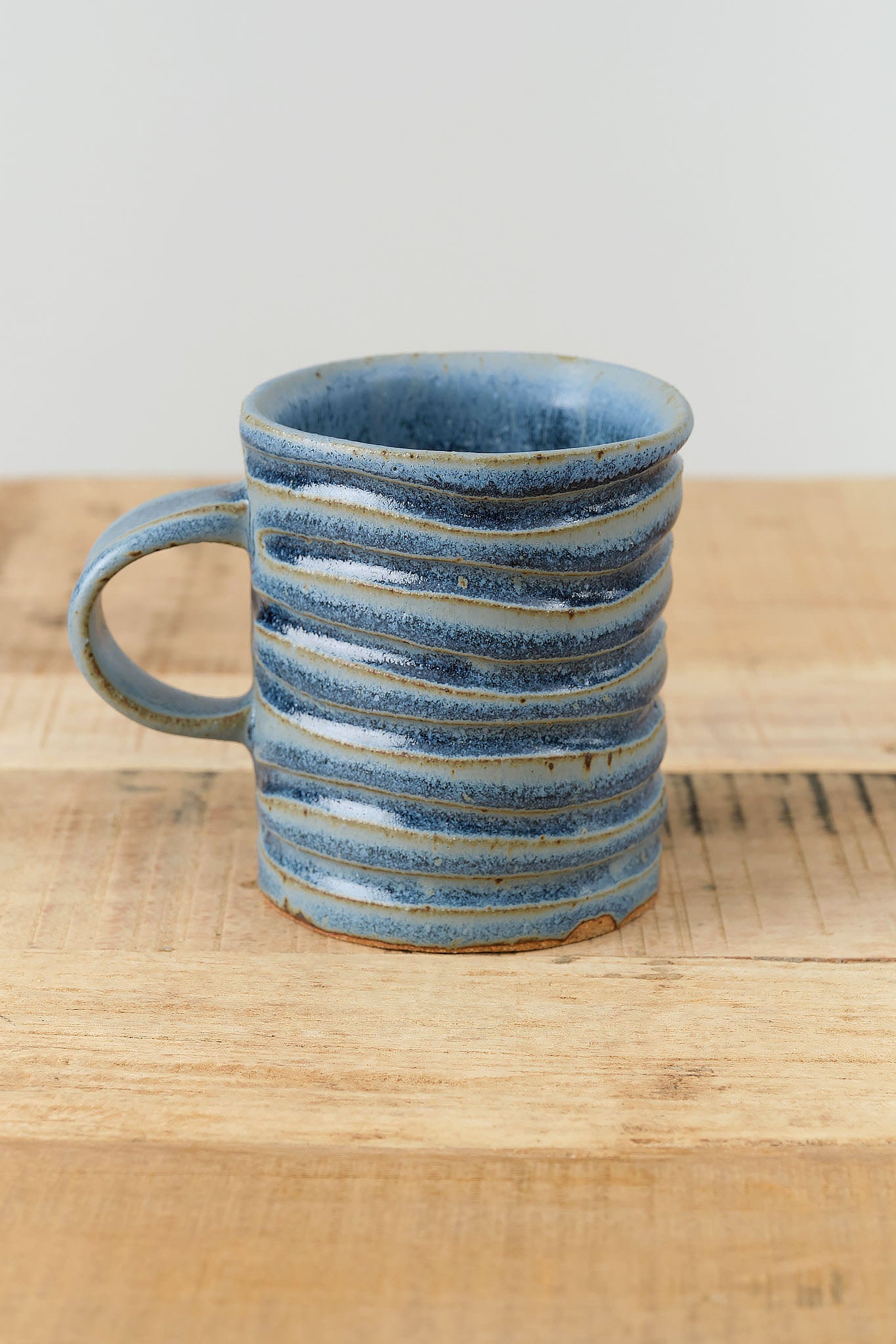 Mt. Washington Pottery Home CoffeeTea Ring Mug in Blue Blue / 3.75" Dia X 4" H