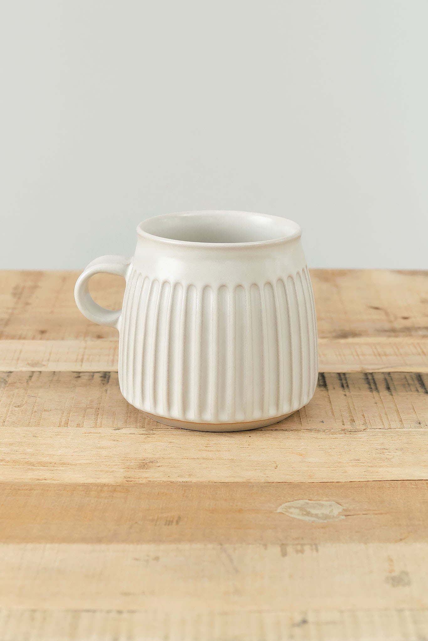 Thrown Column Mug by Mt. Washington Pottery in White