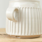 White Thrown Column Mug by Mt. Washington Pottery