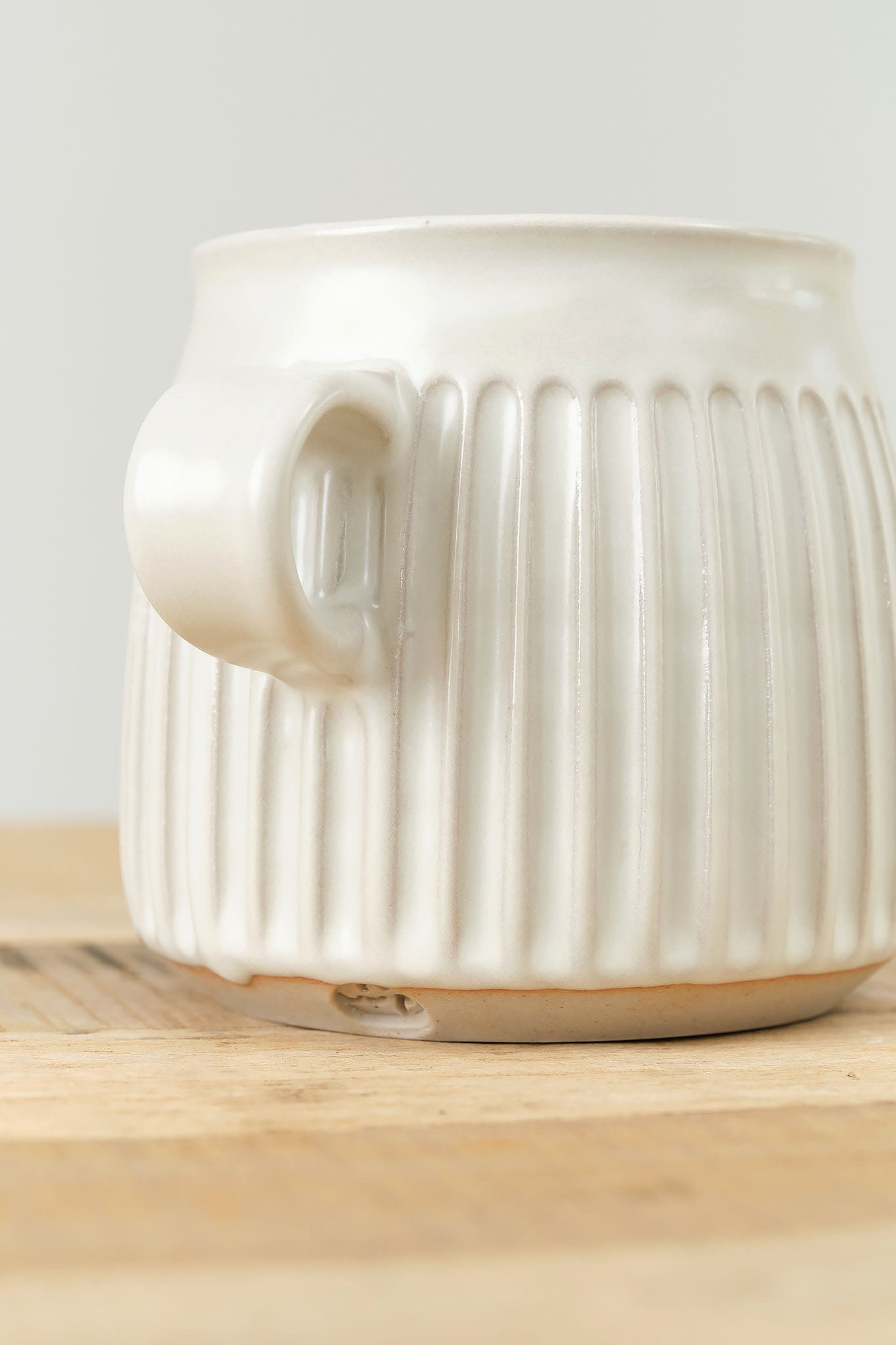 White Thrown Column Mug by Mt. Washington Pottery