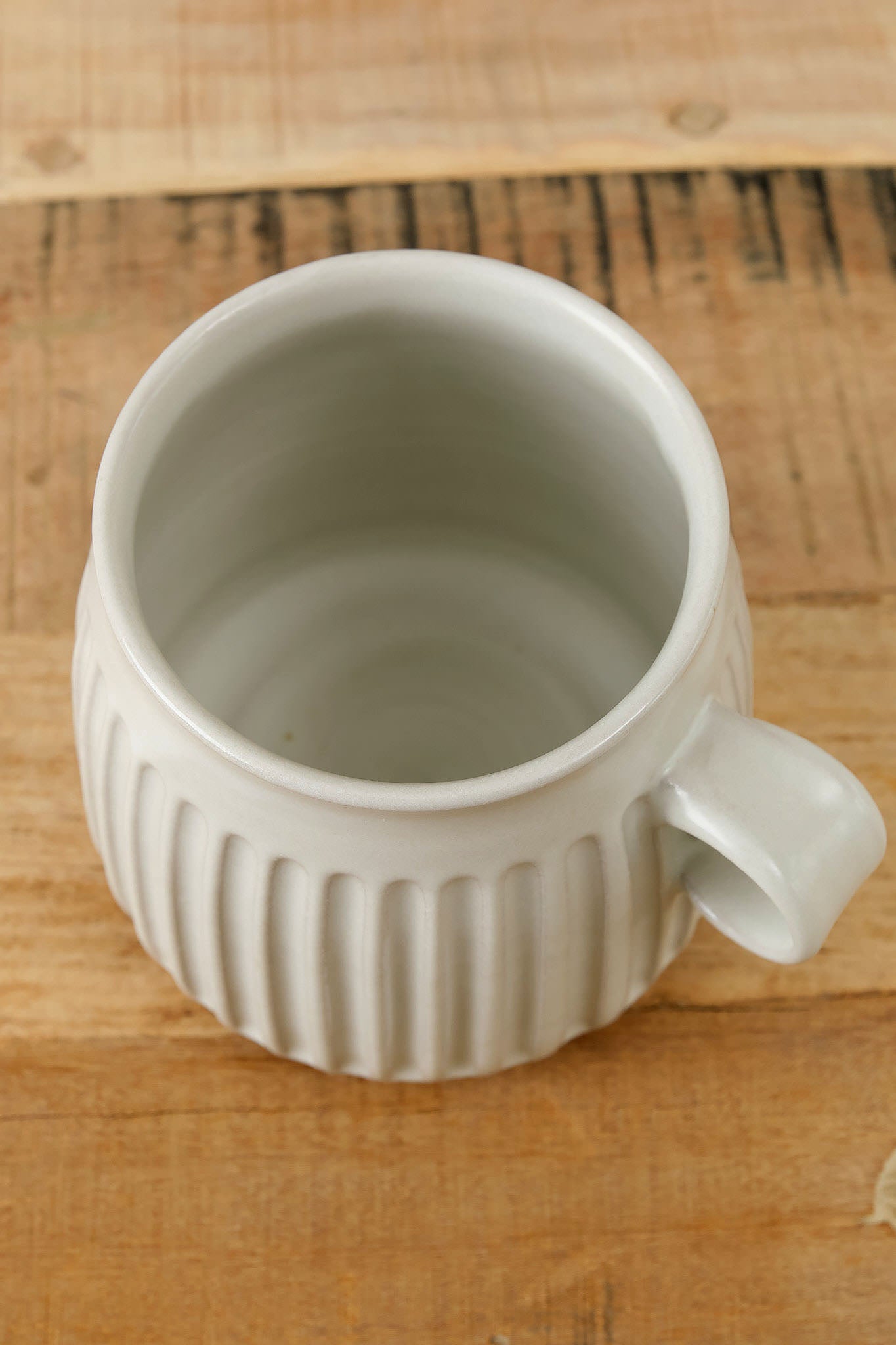 Mt. Washington Pottery Thrown Column Mug Ceramic in White Glaze