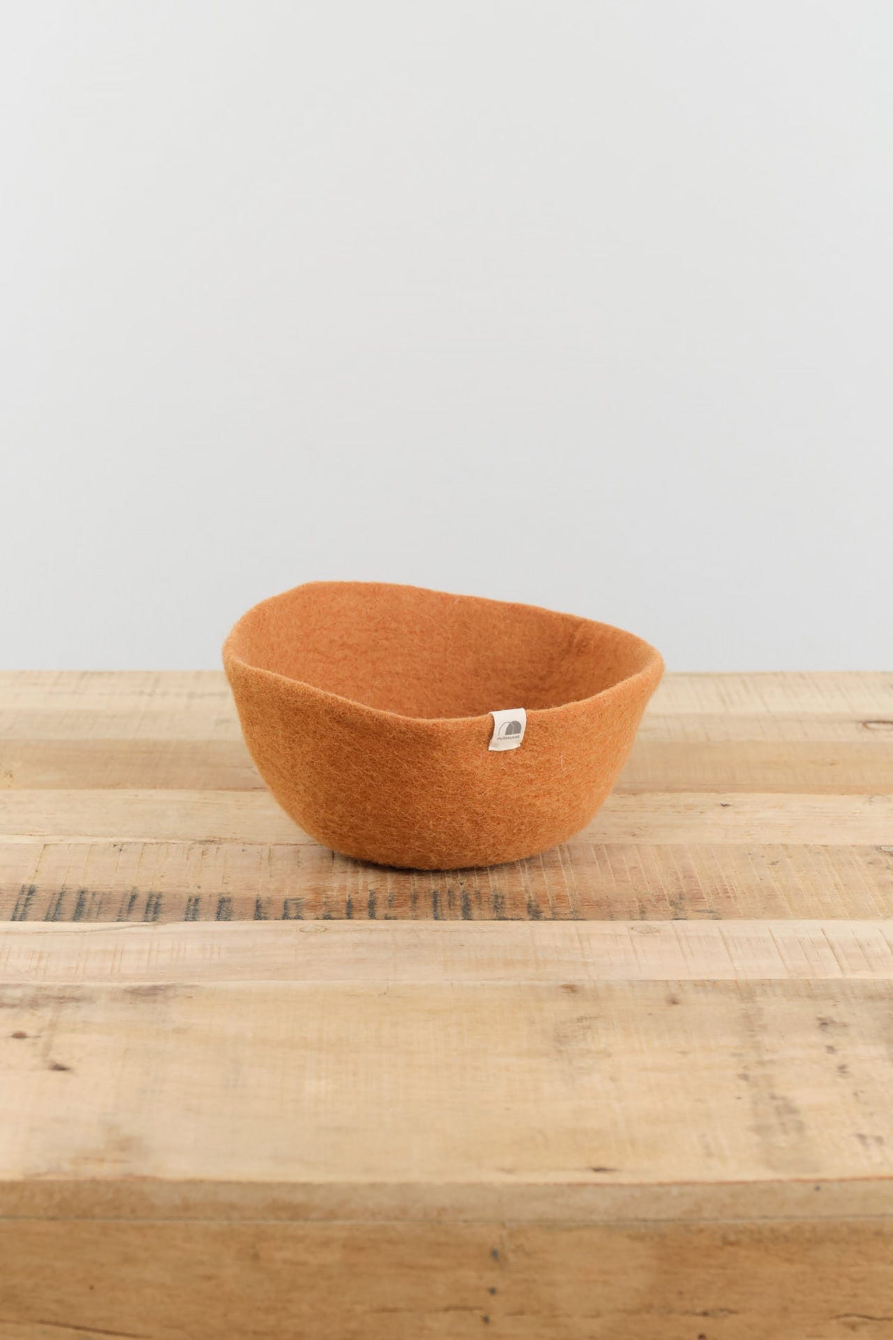 Muskhane Home Baskets Felt Basket in Caramel