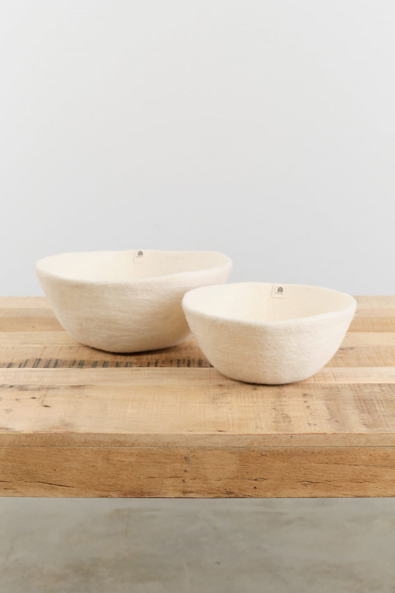 Muskhane Home Baskets Felt Basket in Natural