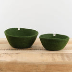 Muskhane Home Baskets Felt Basket in Olive
