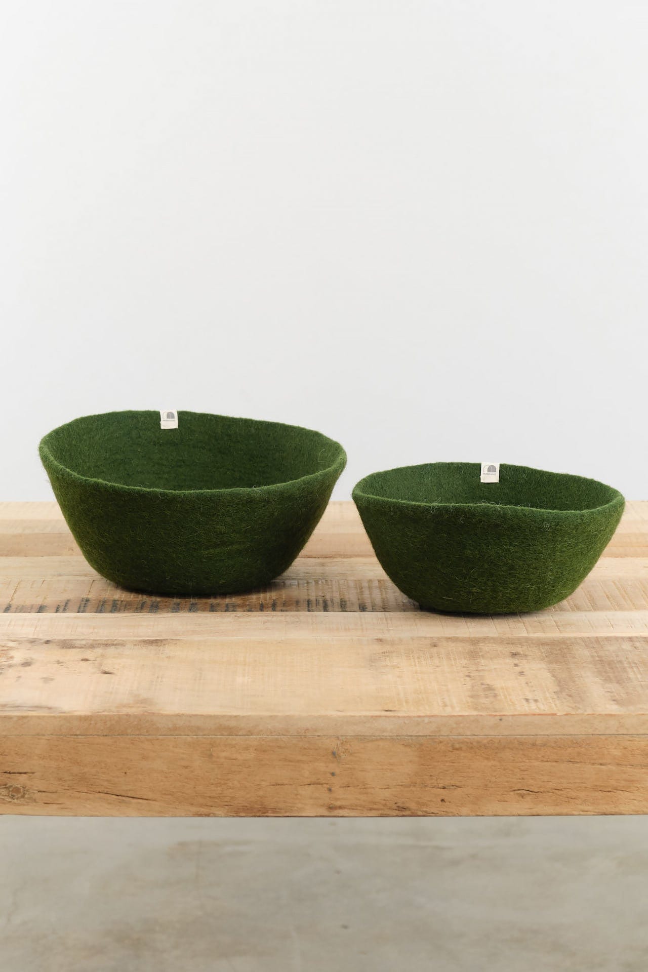 Muskhane Home Baskets Felt Basket in Olive