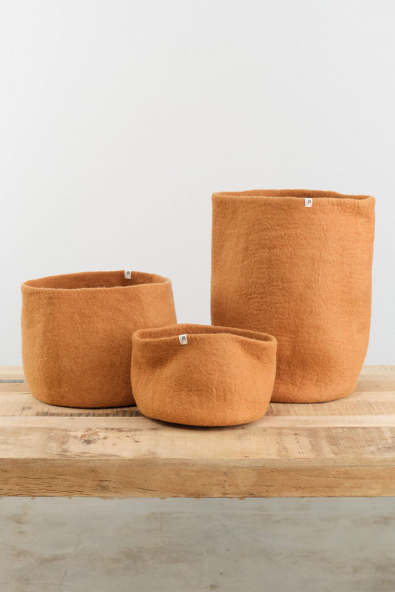 Muskhane Home Baskets Storage Calabash in Caramel