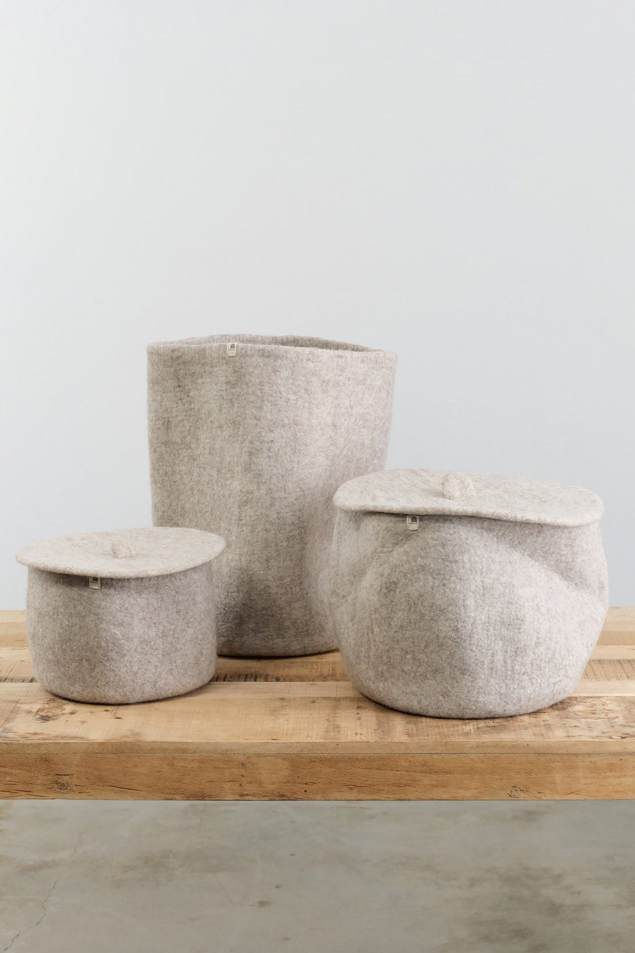 Muskhane Home Baskets Storage Calabash in Light Stone