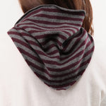 Demylee Accessories Scarves Nessa Stripe Small Cashmere Bandana in Dark Heather Grey Dark Heather Grey