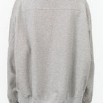 Gray Long Sleeve Crewneck Abby Sweater with Oversized Band and Drop Shoulder by Nicholson and Nicholson Designer Brand