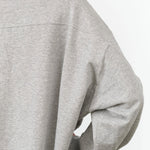 Long Sleeve Crewneck Abby Sweater with Oversized Band in Gray by Nicholson and Nicholson Designer Brand