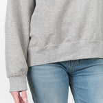 Nicholson and Nicholson UK Designer Brand Gray Long Sleeve Crewneck Abby Sweater with Oversized Band and Drop Shoulder