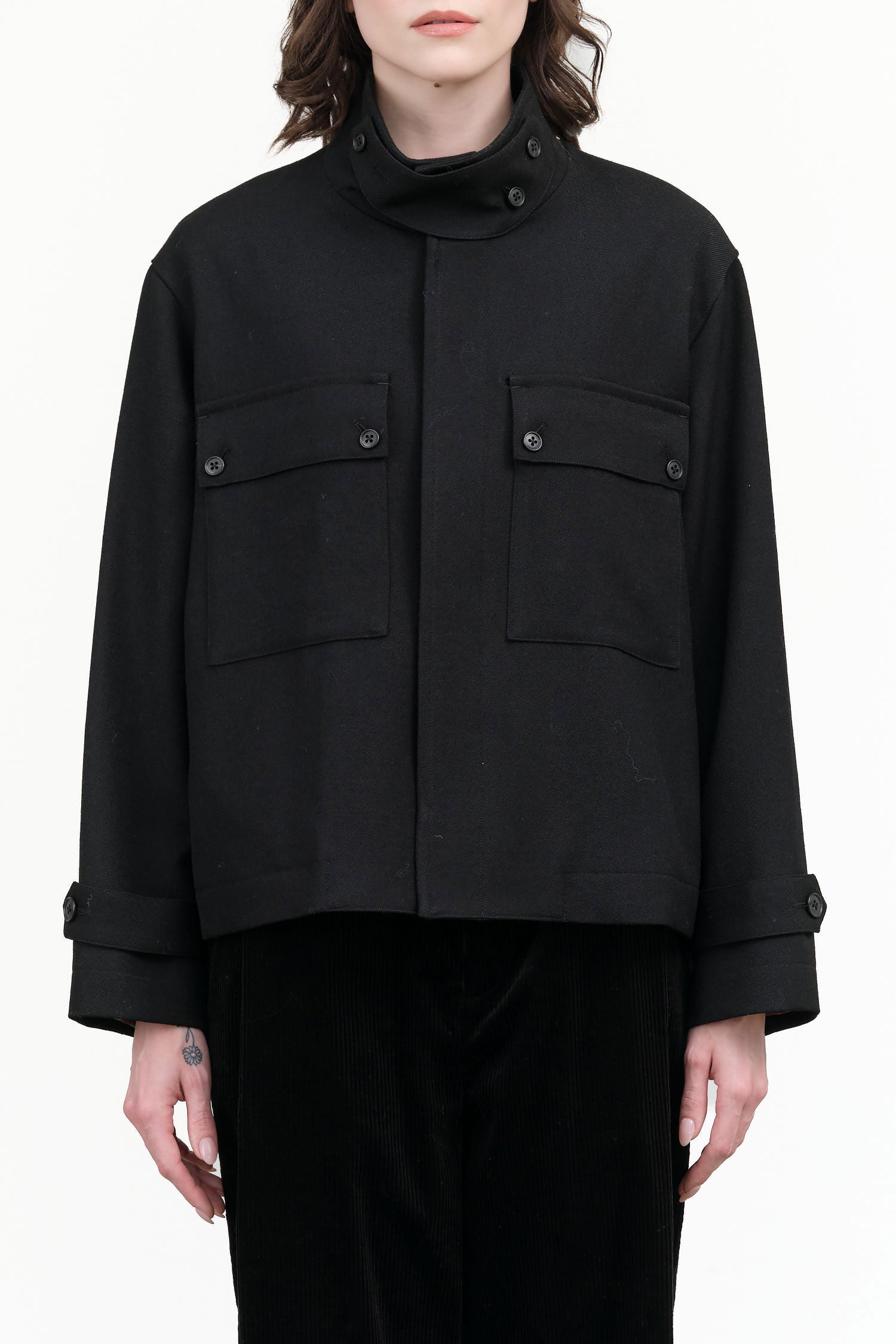 Bear Wool Jacket by Nicholson and Nicholson in Black