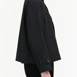 Nicholson and Nicholson Designer Brand Button up Bear Wool Slick Female Jacket in Black