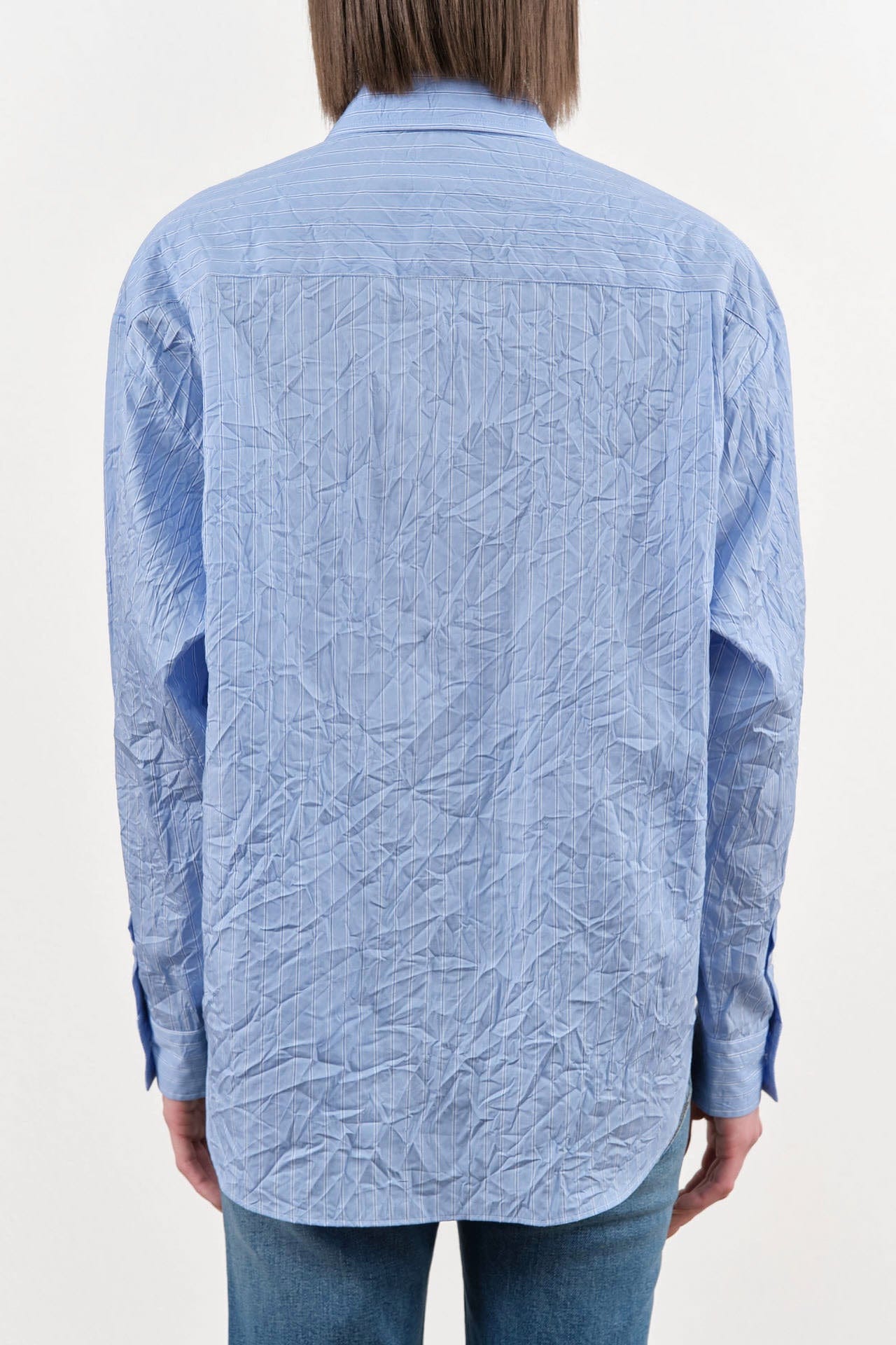 Nicholson & Nicholson Apparel Womens Blouses Clea Top in Sax Stripe