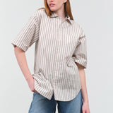 Nicholson & Nicholson Apparel Womens Blouses Colby Top Off White/Striped / 36