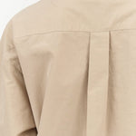 Nicholson and Nicholson Designer Brand Beige Brown Tan Long Sleeve Button Up Dance Top with Collar