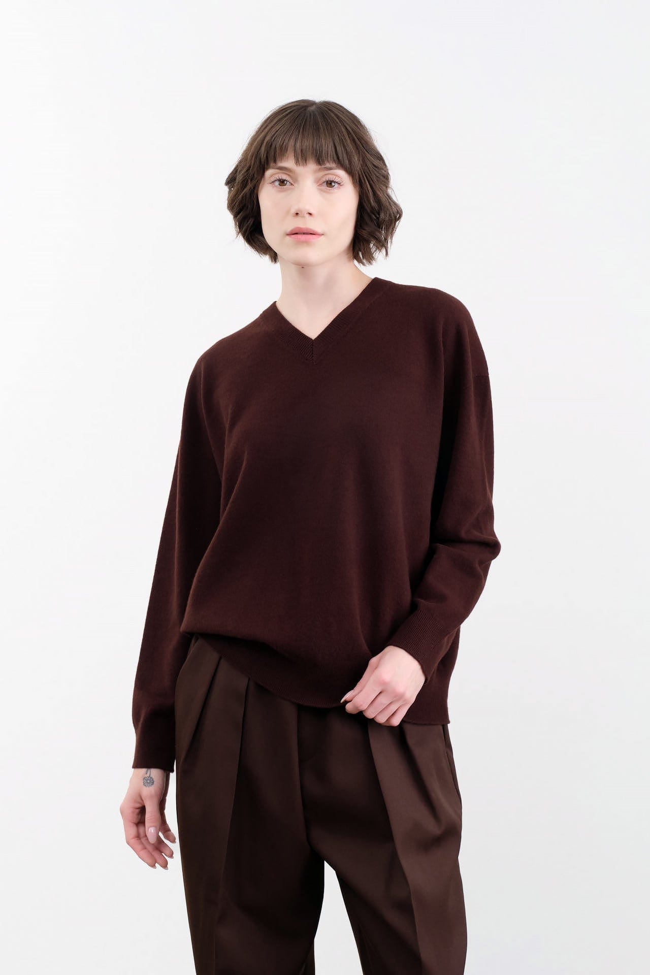 Nicholson & Nicholson Apparel Womens Sweaters Ginny Top Brown / One Size