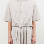 Nicholson & Nicholson Apparel Womens Blouses Linda Top in Gray Stripe