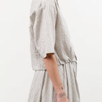 Nicholson & Nicholson Apparel Womens Blouses Linda Top in Gray Stripe