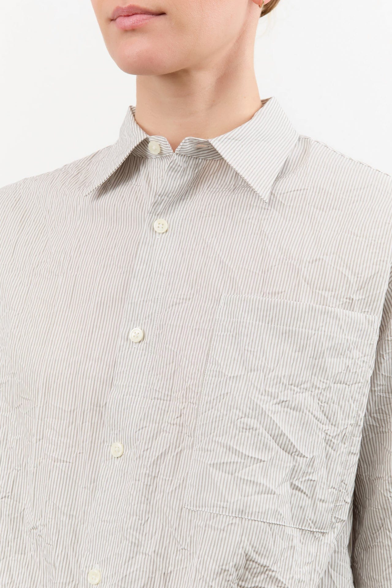 Nicholson & Nicholson Apparel Womens Blouses Linda Top in Gray Stripe
