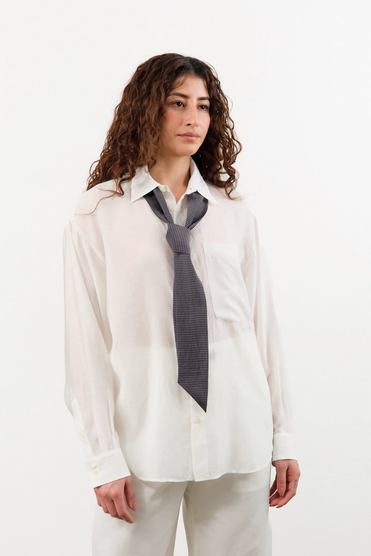 Nicholson & Nicholson Accessories Scarves Loop Scarf in Gray/Wine Gray/Wine / One Size