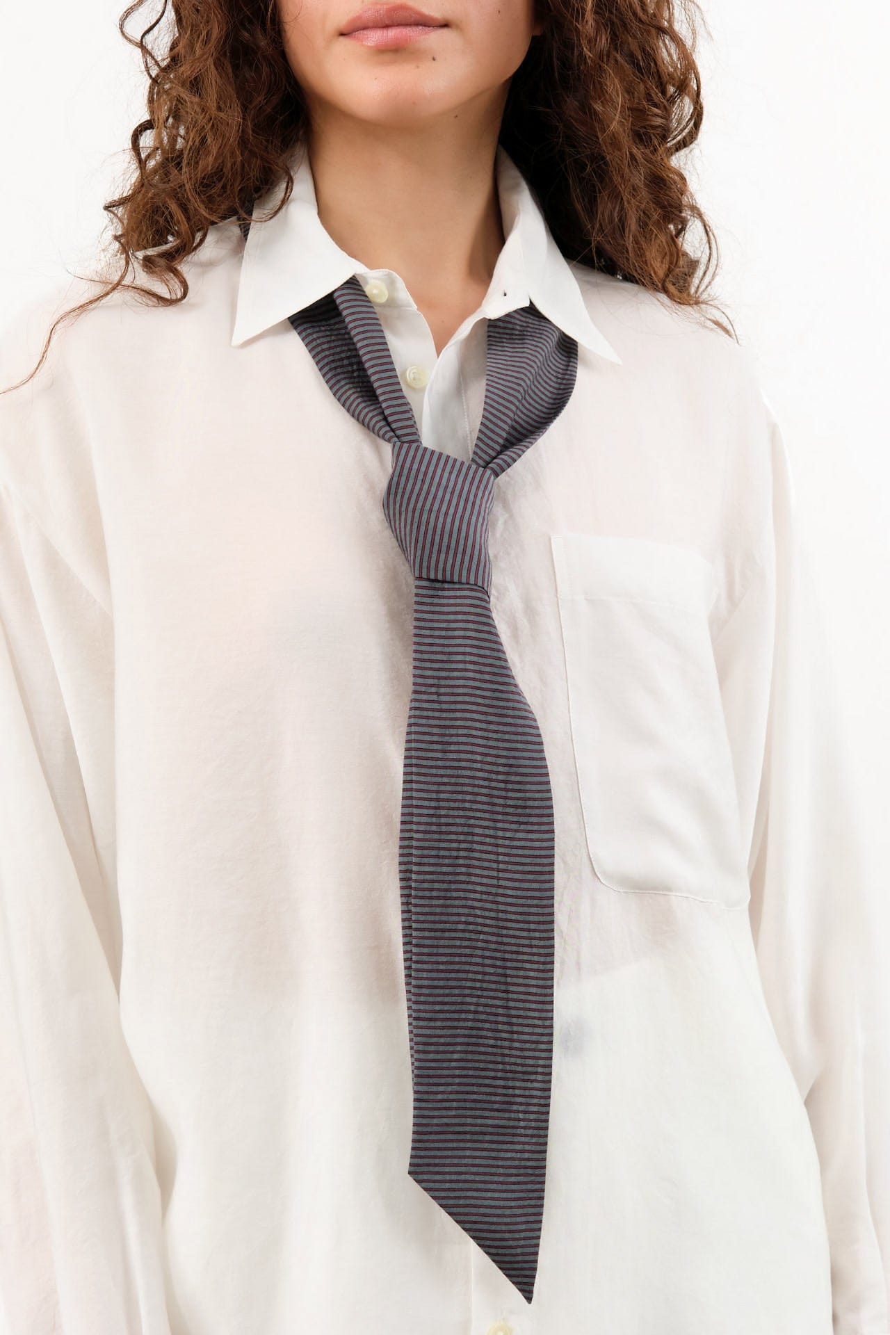 Nicholson & Nicholson Accessories Scarves Loop Scarf in Gray/Wine Gray/Wine / One Size