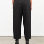 Black Pleated Trouser Olive Pants by Nicholson and Nicholson Designer Brand  