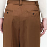 Fall Brown Wide Leg High Waisted Port Pants Slacks by Nicholson and Nicholson Designer Brand 