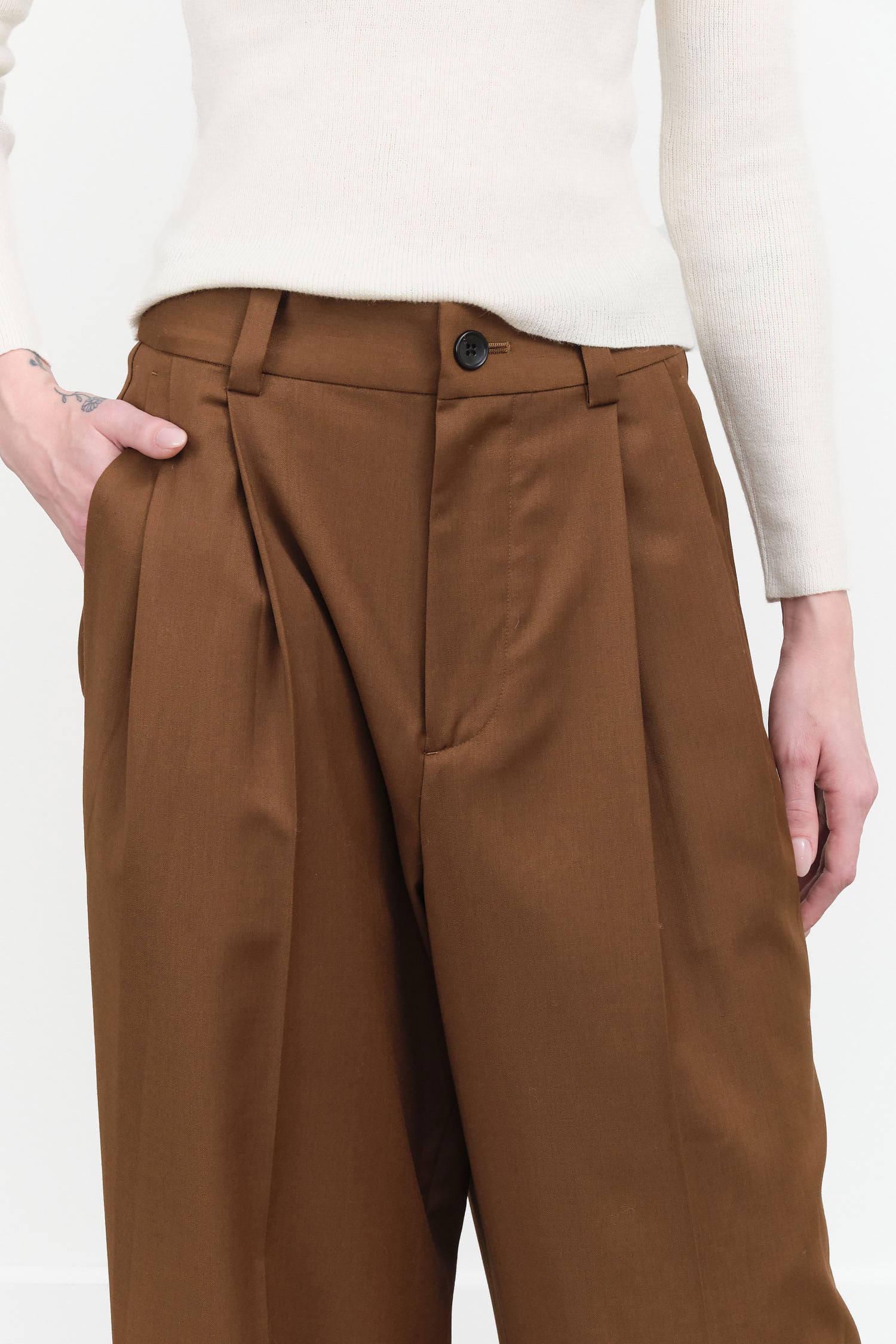 Brown Port Pants by Nicholson and Nicholson