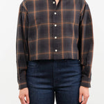 Nicholson & Nicholson Apparel Womens Blouses Sara Top in Brown/Check