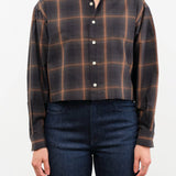 Nicholson & Nicholson Apparel Womens Blouses Sara Top in Brown/Check