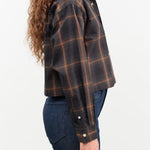 Nicholson & Nicholson Apparel Womens Blouses Sara Top in Brown/Check