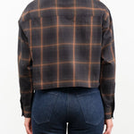 Nicholson & Nicholson Apparel Womens Blouses Sara Top in Brown/Check