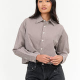 Nicholson and Nicholson Sara Top in Brown Check