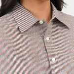 Brand Brown Check Sara Top by Nicholson and Nicholson