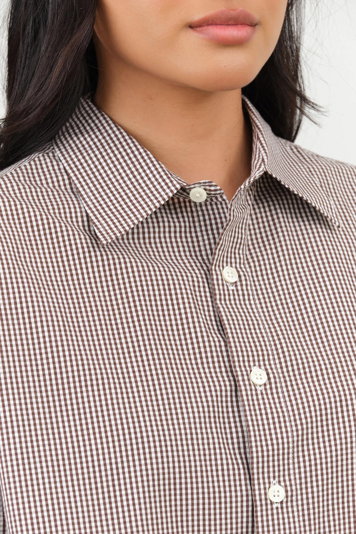 Brand Brown Check Sara Top by Nicholson and Nicholson