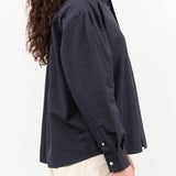 Nicholson and Nicholson Designer Brand Button Up Blouse Seabreeze Top in Dark Navy Blue