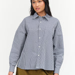 Nicholson and Nicholson Seabreeze Top in Navy Check